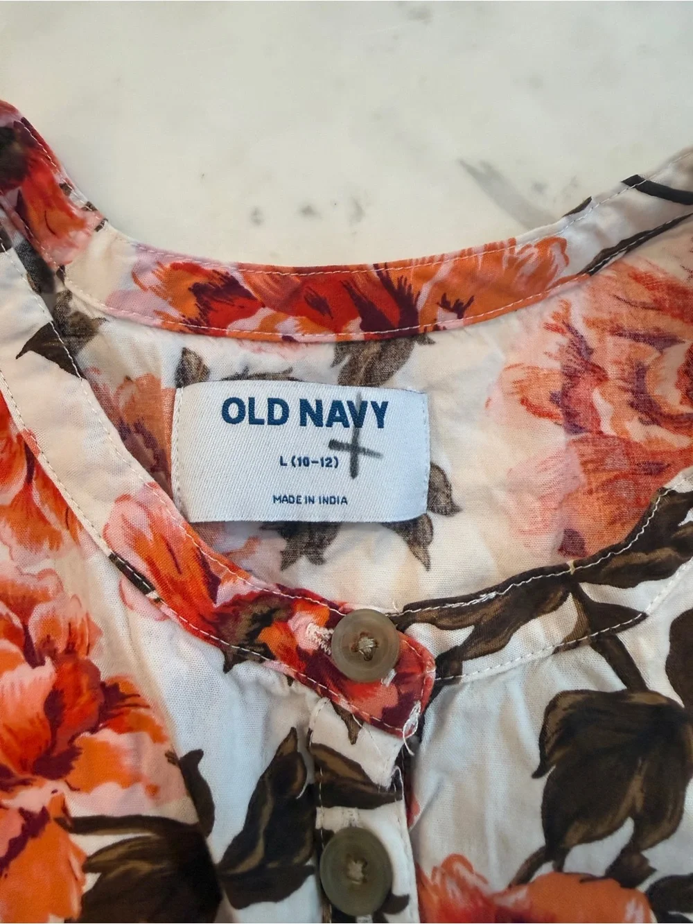 Old Navy Girls Floral Tiered Dress Large 10-12 Cotton Rayon Boho Fall